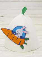 Шапка банная детская с аппликацией "К взлету готов" из коллекции "Кролик-Космонавт"