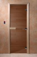 Дверь "Банный день" (бронза) 180х70, 8 мм, 3 петли, коробка хвоя