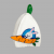Шапка банная детская с аппликацией "К взлету готов" из коллекции "Кролик-Космонавт"